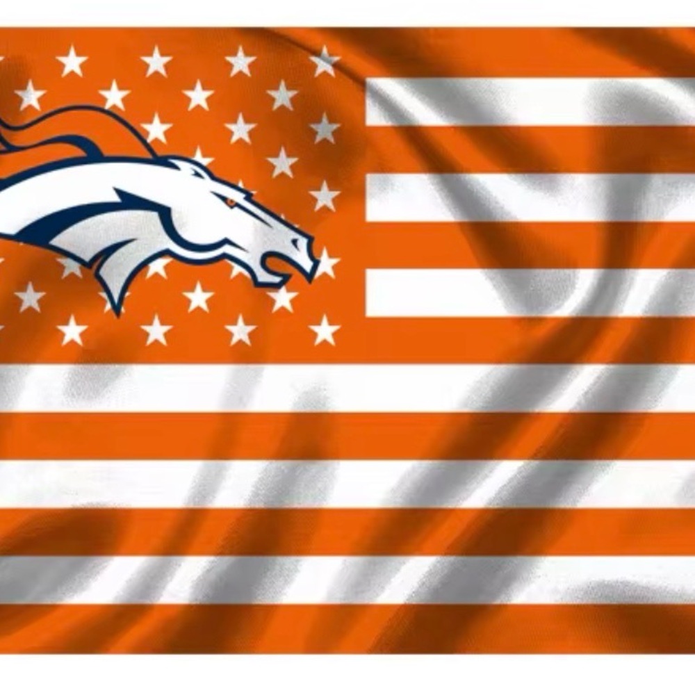 Denver Broncos Football Flag 3x5 Feet Grommets Fast Same Day Shipping